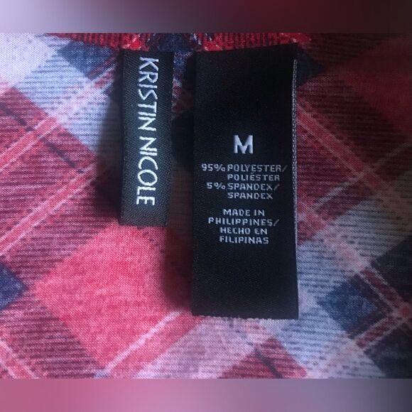 NWOT … KRISTIN NICOLE “Size: M” Plaid Dress - Picture 4 of 4